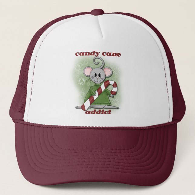 Candy Cane Addict Tshirts and Gifts Trucker Hat (Front)