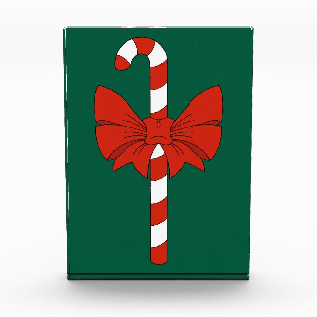 Candy Cane and Bow Photo Block (Front)