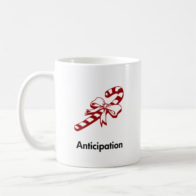 Candy Cane Anticipation Coffee Mug (Left)