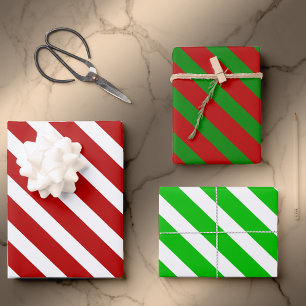 Candy Cane Basics--Classic Stripes Gift Wrap