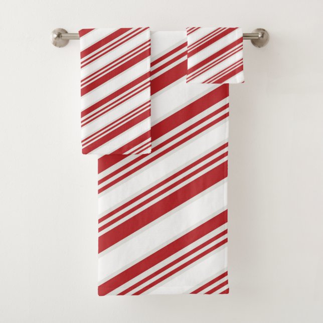 Candy Cane Bath Towel Set (Insitu)
