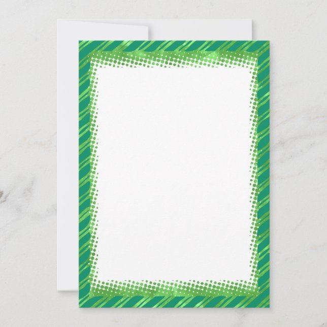 Candy Cane Border Christmas Blank Custom Text  Invitation (Front)
