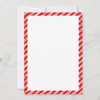 Candy Cane Border Christmas Blank Custom Text Invitation