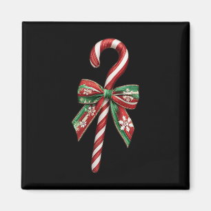 Candy Cane Bow Christmas Peppermint Christmas Cand Magnet