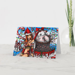 Candy Cane Boy Holiday Card