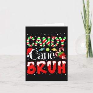 Candy Cane Bruh Christmas Candy Kids Pyjamas Card