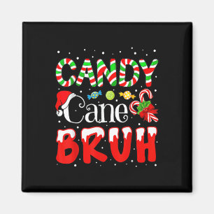 Candy Cane Bruh Christmas Candy Kids Pyjamas  Magnet