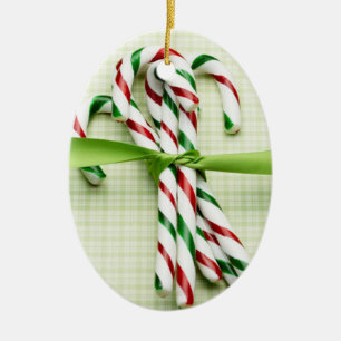 Candy Cane Bundle Ceramic Tree Decoration