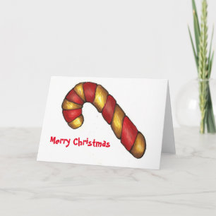 Candy Cane Candycane Holiday Merry Christmas Card