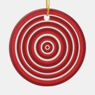 Candy Cane Ceramic Ornament