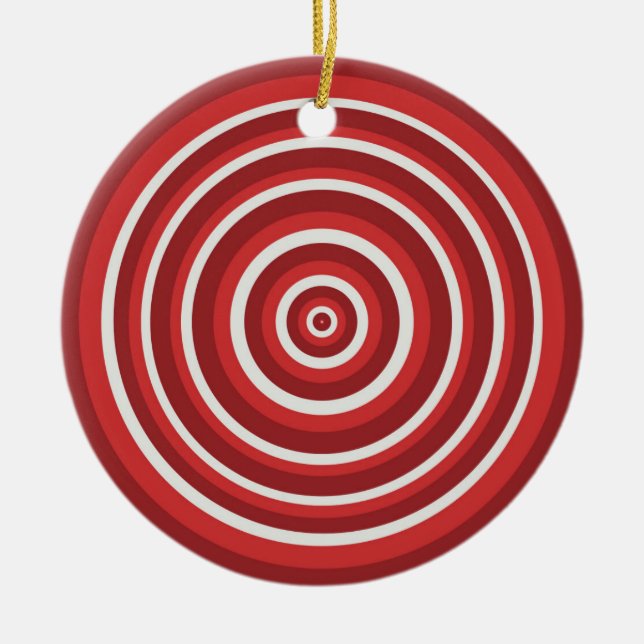 Candy Cane Ceramic Ornament (Front)