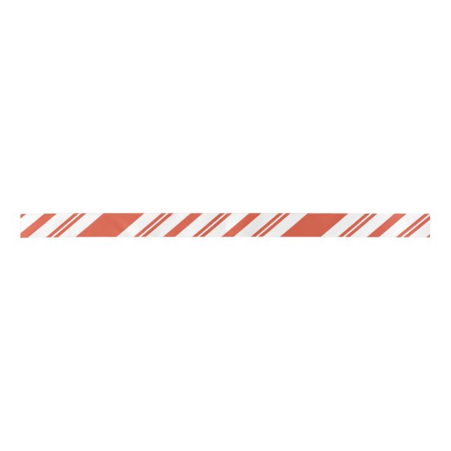 Candy Cane Chorus-Stripe-Diagonal Satin Ribbon (Front)