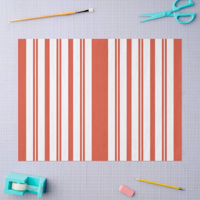 Candy Cane Chorus-Stripe-Verticle Tissue Paper (Craft)