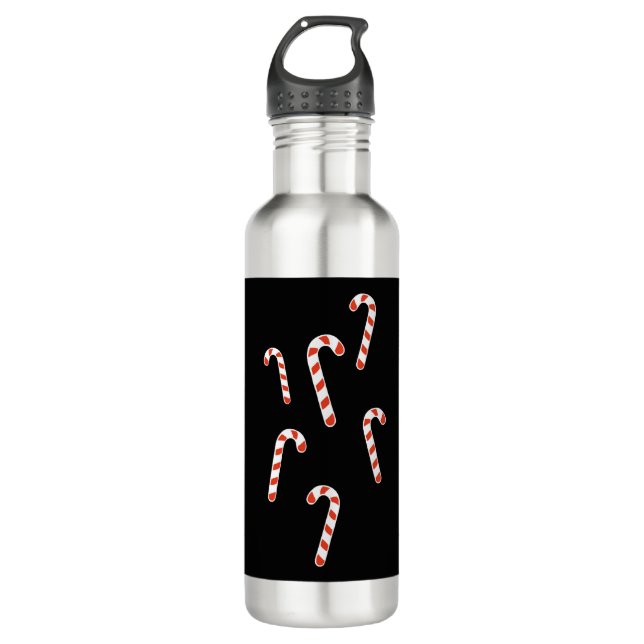 Candy Cane Christmas 710 Ml Water Bottle (Front)
