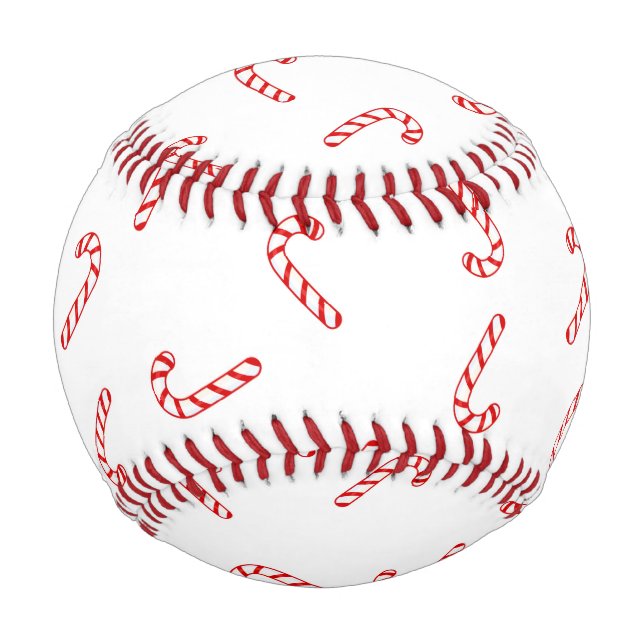 Candy Cane Christmas Baseball (Front)