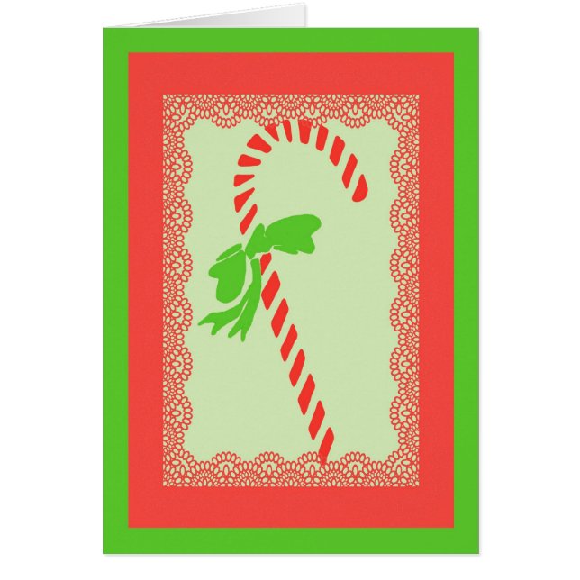 Candy Cane Christmas Card (Front)