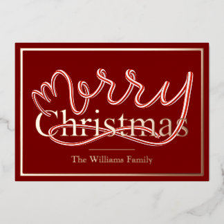 Candy Cane Christmas Card - red stripe back