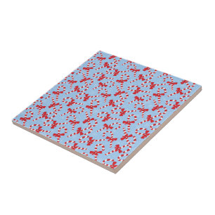 Candy Cane Christmas Ceramic Tile
