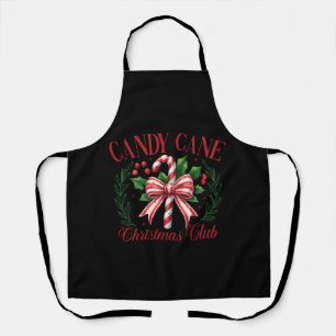Candy Cane Christmas Club Squad Matching Winter  Apron