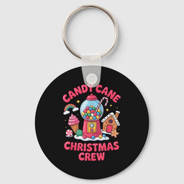 Candy Cane Christmas Crew Gumball Gingerbread Pepp Key Ring (Front)