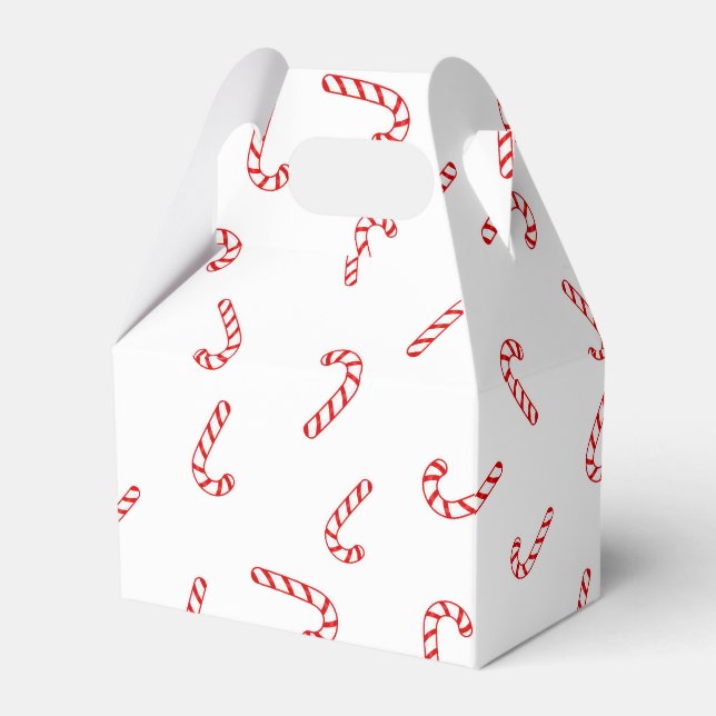 Candy Cane Christmas Favour Box (Front Side)