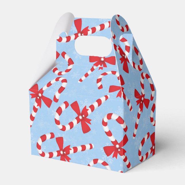 Candy Cane Christmas Favour Box (Front Side)
