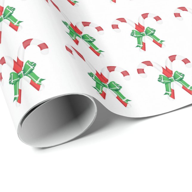 Candy Cane Christmas Gift Paper (Roll Corner)