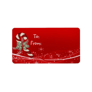 Candy Cane Christmas Gift Tag
