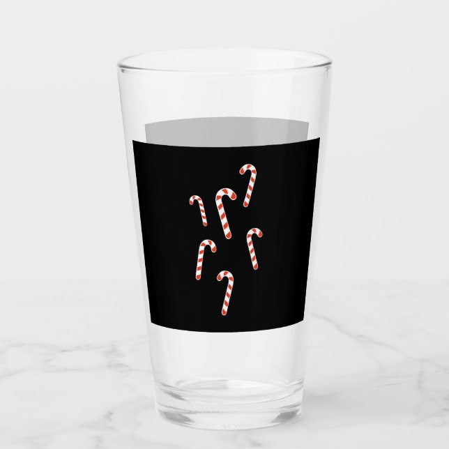 Candy Cane Christmas Glass (Front)
