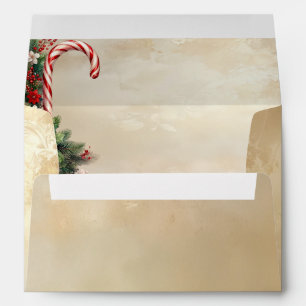 Candy Cane Christmas Holiday Envelope