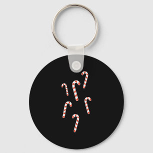 Candy Cane Christmas Key Ring
