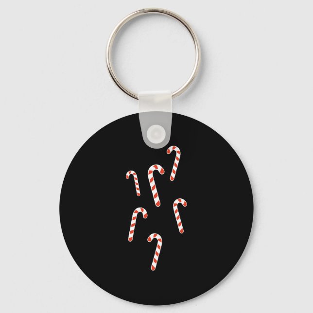 Candy Cane Christmas Key Ring (Front)