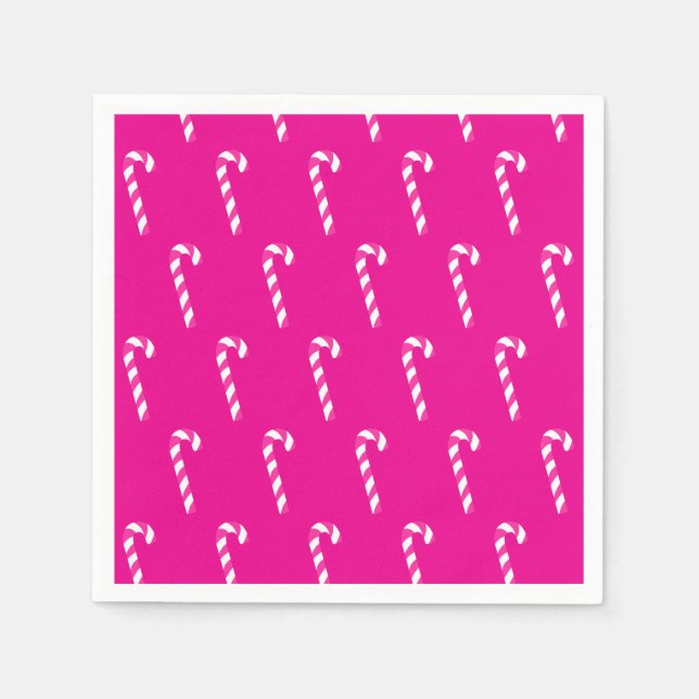 Candy Cane Christmas Red Napkin (Front)