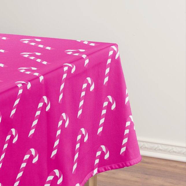 Candy Cane Christmas Red Tablecloth (In Situ)