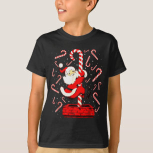 Candy Cane Christmas Santa Funny Lights Xmas Men W T-Shirt
