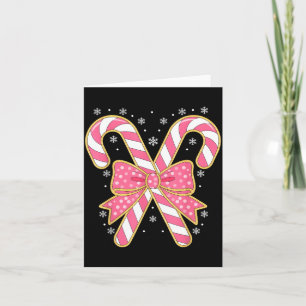 Candy Cane Christmas Season Girls Womens Retro Coq Card