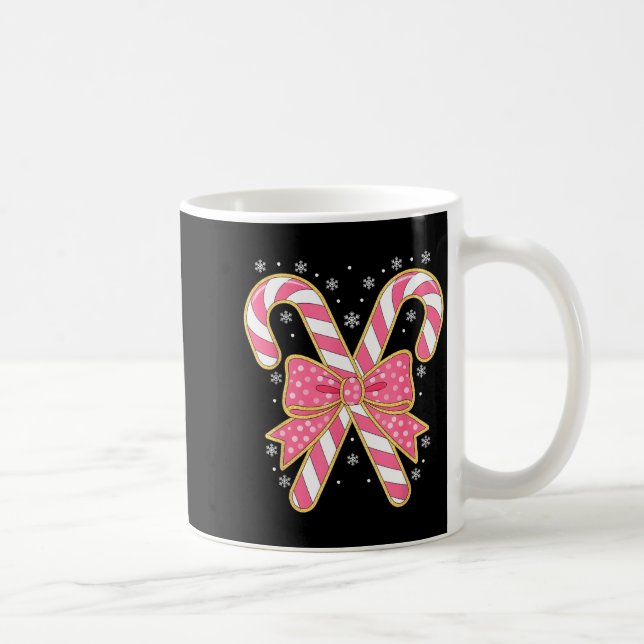 Candy Cane Christmas Season Girls Womens Retro Coq Coffee Mug (Right)