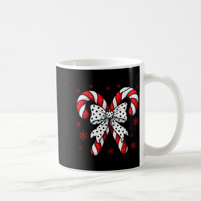 Candy Cane Christmas Season Girls Womens Retro Coq Coffee Mug (Right)