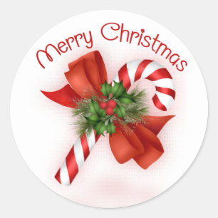 Candy Cane Christmas Stickers