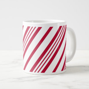 Candy Cane Christmas stripe Large Coffee Mug