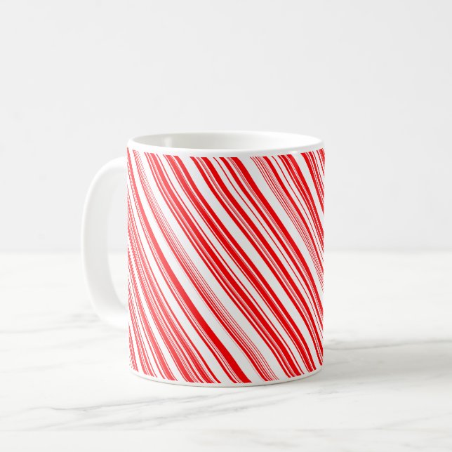 Candy Cane Christmas Stripes 4Jamielee Coffee Mug (Front Left)