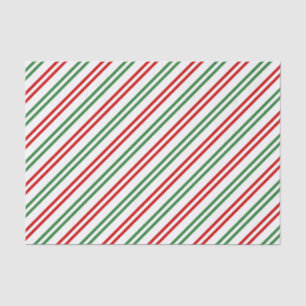 Candy Cane Christmas Stripes Red Green Tissue Paper