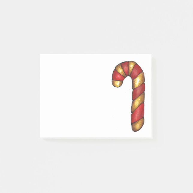Candy Cane Christmas Sugar Cookie Holiday Baking Post-it Notes (Front)