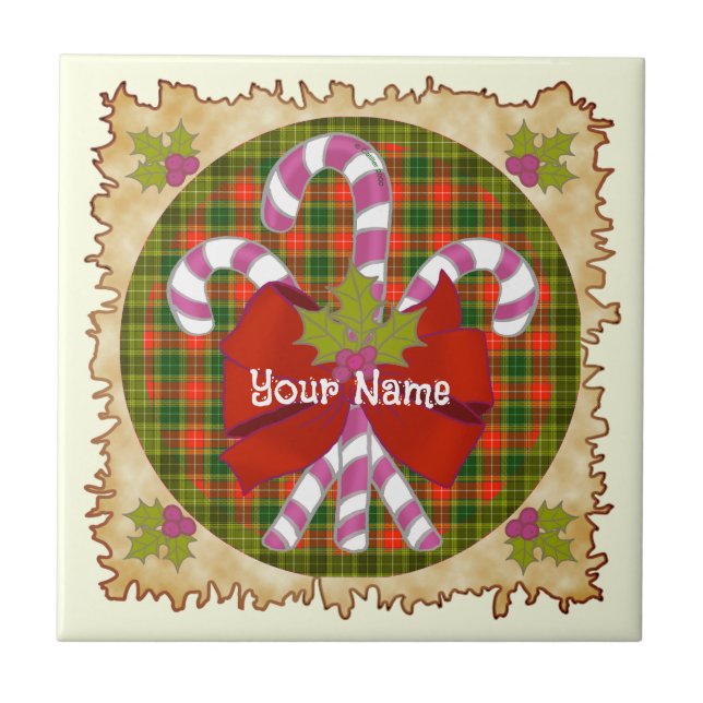 Candy Cane Christmas tile (Front)
