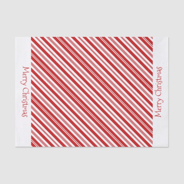 Candy Cane Christmas Tissue Paper (Front)
