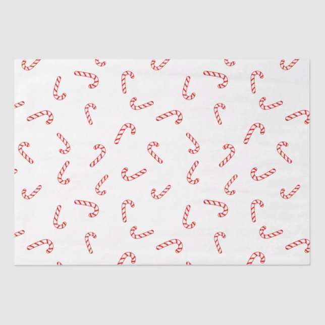 Candy Cane Christmas Tissue Paper (Front)