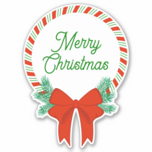 Candy Cane Christmas Wreath Personalized