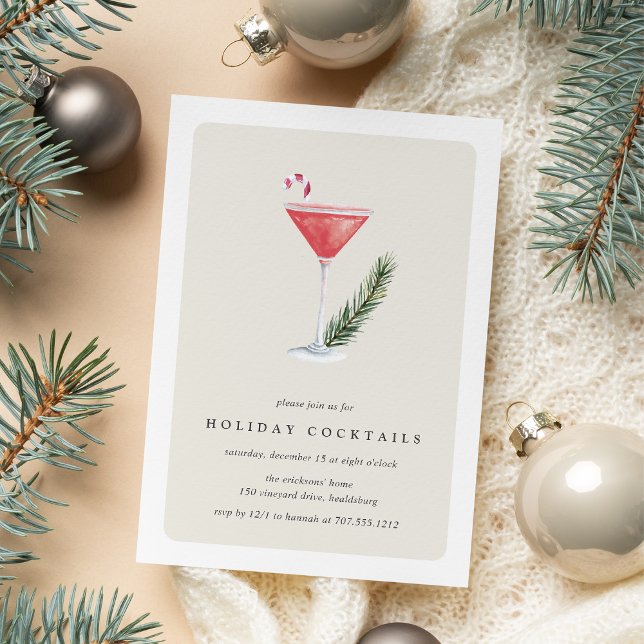 Candy Cane Cocktail | Holiday Party Invitation (Creator Uploaded)
