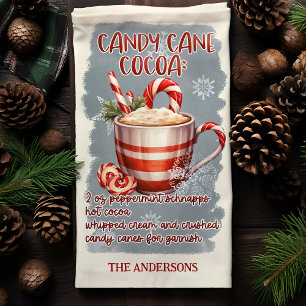 Candy Cane Cocoa Christmas Cocktail Recipe Custom Tea Towel