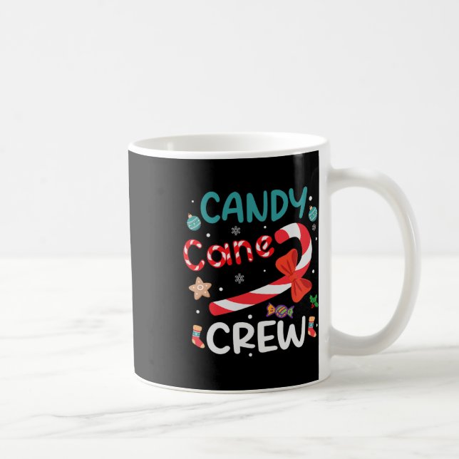 Candy Cane Crew Christmas Candy Cane Lover Xmas Pa Coffee Mug (Right)